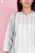 Chanderi Silk Kurta Pant And Dupatta Set In Block Print